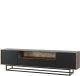 Szafka RTV Rift 200cm Loft ONE FURNITURE - Laminat Brąz Rustrykalny 10