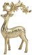 Figurka ozdobna Renifer metalowy złoty 30 cm 2