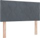 vidaXL vidaXL LED Wezgłowie w kształcie diamentu, szare, 90 cm, welur 1