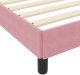 vidaXL Łóżko kontynentalne z materacem Różowy 200 x 200 cm Aksamit 10