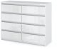 Komoda 8 Szuflad Biały Połysk 120cm Hugo Nowoczesna Szafka Rtv Do Sypialni 1