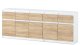 Komoda Szafka Do Pokoju Młodzieżowego 200cm 5 Szuflad Biała Sonoma 1