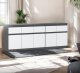 Komoda Do Sypialni 6 Szuflad 200cm Nowoczesna Salon Szara Mat Biała Połysk 2