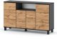 Komoda Loft 140cm Bruno Szafka Rtv Młodzieżowa Do Salonu Szara Dąb Wotan 1