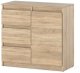 Komoda Drewniana Agnes 3 Szuflady Do Salonu Młodzieżowa 80cm Dąb Sonoma 2