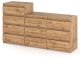 Komoda 10 Szuflad Szafka Drewniana Hugo 160cm Nowoczesna Rtv Dąb Lancelot 2