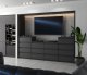 Komoda Meblościanka Szafka Rtv Salon Sypialnia 220cm Loft Szuflady Szara 2