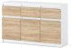 Komoda Młodzieżowa 3 Szuflady 120cm Pojemna Szafka Rtv Biała Dąb Wotan 1