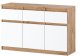 Komoda Biała Drewniana Nowoczesna 120cm 3 Szuflady Szafka Rtv Dąb Wotan 3
