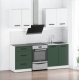 Meble Kuchenne Białe Butelkowa Zieleń 2.0m Modułowy Zestaw Mebli Kuchennych 2