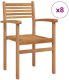vidaXL Zestaw krzeseł ogrodowych 8 pcs Brązowy 55.5 x 55.5 x 90 cm 1