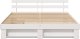 vidaXL Ramka łóżka Biały 200 x 200 cm Drewno sosnowe i Drewno sosnowe 3