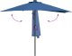 vidaXL Parasolka ogrodowa Niebieski azur 294 x 150 x 224 cm tkanina 4