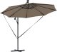 vidaXL Parasol banana na wysięgniku Ciemnoszary 294 x 294 x 248 cm 3