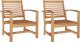 vidaXL Krzesła ogrodowe 2 pcs Brązowy 60 x 65 x 76.5 cm 2