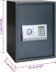 vidaXL Sejf elektroniczny z półką Łupkowoszary 35x31x50 cm Stal 8