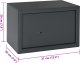 vidaXL Sejf z zamkiem na klucz Ciemnoszary 20x31x20 cm Stal 6