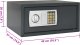 vidaXL Ciemnoszary sejf elektroniczny 42x37x20 cm ze stali 7