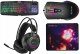 XTRIKE ME 4-in-1 Combo CMX-410 EN Over-Ear Headphones + Keyboard + Mouse + Mouse Pad Black 1