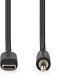 Nedis CCGL65950BK10 kabel audio 1 m USB C 3.5mm Czarny 2