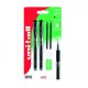 UNIBALL Uni-ball Gel Impact 153 2stk Sorte Gel Rollerpenne +2stk refills, stregbredde 1,0mm 1