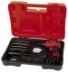 Druckluft-Meißelhammer TC-PC 45 Set(rot/schwarz, mit 4-teiligem Meißel-Set, Nadel-Entroster, Koffer) 3