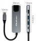 HUB USB Qoltec HUB Adapter USB-C 5w1 | USB-C PD 100W | 2xUSB | HDMI 4K | RJ45 5