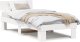 vidaXL Ramka łóżka Z zagłówkiem Biały 90 x 190 cm Lite drewno sosnowe 1