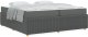 vidaXL Ramka łóżka Inny ciemno szary 200 x 200 cm tkanina 4