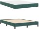 vidaXL Łóżko kontynentalne z materacem Ciemna zieleń 140 x 200 cm 6