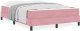 vidaXL Łóżko kontynentalne z materacem Różowy 160 x 200 cm Aksamit 4