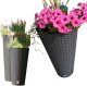 Doniczka okrągła ratanowa 20cm Donica wysoka + wkład dystansowy 9