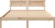 vidaXL Ramka łóżka Brązowy 160 x 200 cm Lite drewno sosnowe 2