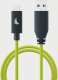 Kabel USB PNY USB-A - USB-C 0.3 m Limonkowy 1