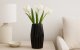 Wazon ceramiczny 26 cm karbowany czarny 1