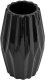 Wazon ceramiczny 26 cm karbowany czarny 3