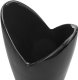 Wazon ceramiczny 26 cm wycięty czarny 5