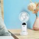 Miniwentylator ręczny ładowany z USB z odłączaną podstawą. 5