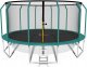 Trampolina ogrodowa dla dzieci 374cm z siatką zewnętrzną i drabinką 1