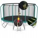 Trampolina ogrodowa dla dzieci 374cm z siatką zewnętrzną i drabinką 6