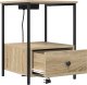 vidaXL Nocna szafka z stacją ładującą z szufladą 2 pcs dąb sonoma 2
