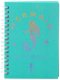 Notatnik W Linie Holograficzna Syrenka Turkusowy A6 80 Kartek LEAN 3