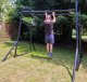 Siłownia ogrodowa + ścianka wspinaczkowa MONKEY BAR czarna metal CE 200kg 2