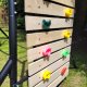 Siłownia ogrodowa + ścianka wspinaczkowa MONKEY BAR czarna metal CE 200kg 8