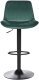 Zestaw 2 krzeseł barowych DUBROVNIK Welur Obrotowy Szmaragdowy 5