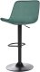 Zestaw 2 krzeseł barowych DUBROVNIK Welur Obrotowy Szmaragdowy 6