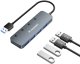Hub rozdzielacz 4x USB-A z włącznikami aluminiowy - szary WOZINSKY 3