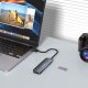 Hub rozdzielacz 4x USB-A z włącznikami aluminiowy - szary WOZINSKY 5