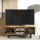 Szafka RTV 120cm Loft ONE FURNITURE Laminat Dębowy & Czarny 2