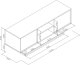 Szafka RTV 120cm Loft ONE FURNITURE Laminat Brąz Rustrykalny 6